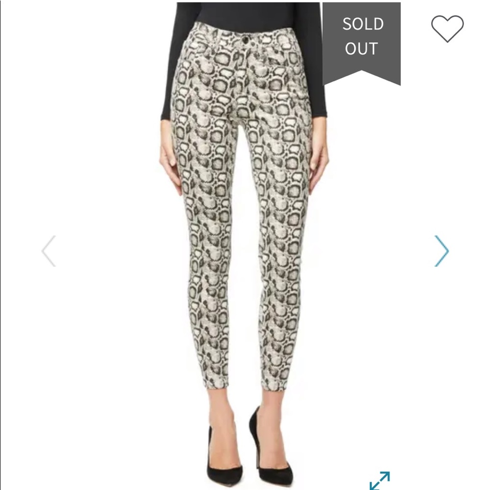 Good American Snake Print High Waist Skinny Jeans